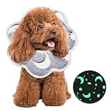 ROYALAY Luminous Soft Dog Cone for Dogs After Surgery, Adjustable Pet Recovery Collar for Large Medium Dogs and Cats, Glow in The Dark for Claming Dog, Pet Cone for Wound Care, Spay, Neuter,M