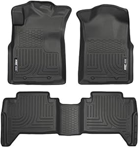 Husky Liners Weatherbeater Series | Front & 2nd Seat Floor Liners (Footwell Coverage) - Black | 98951 | Fits 2005-2015 Toyota Tacoma Double Cab 3 Pcs