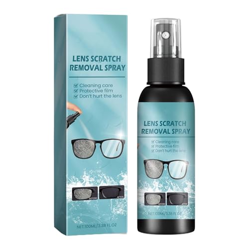 Quitador de Rayones para Lentes de Gafas,Spray Reparador de Arañazos para Lentes - Solución de Mantenimiento para Pantallas de Smartphone Microscopios Ópticos Cubiertos de Faros