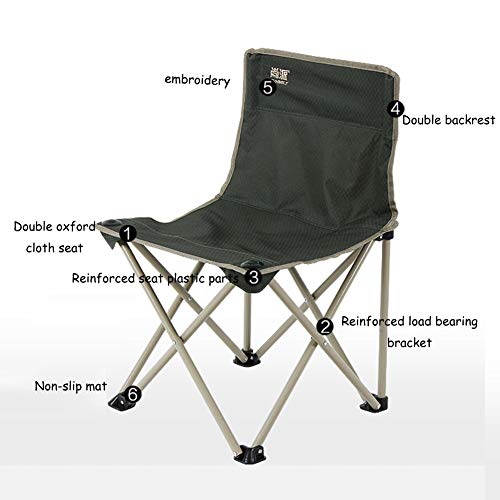 Chaise pliante et tabouret de camping ultra-léger green avec sac - 4