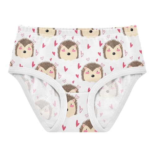 Joisal Toddler Girls Underwear 2t Cotton Panties Little Girl Print Underpants Briefs Cute Hedgehogs Pink Hearts