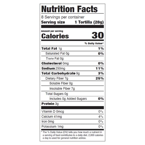 Olé Xtreme Wellness® White Keto Certified | 5.5" Flour Tortillas |Keto Certified |Low Carb | 7.9 Oz.| 8 Count (Pack Of 4) #TOP2