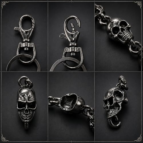 Image of Wallet Chain - Skull Chains for Pants Jeans Purse Bag, Punk Gothic Style,Suitable for Parties /Stage Performances /Everyday Wear, emo Y2K accessories