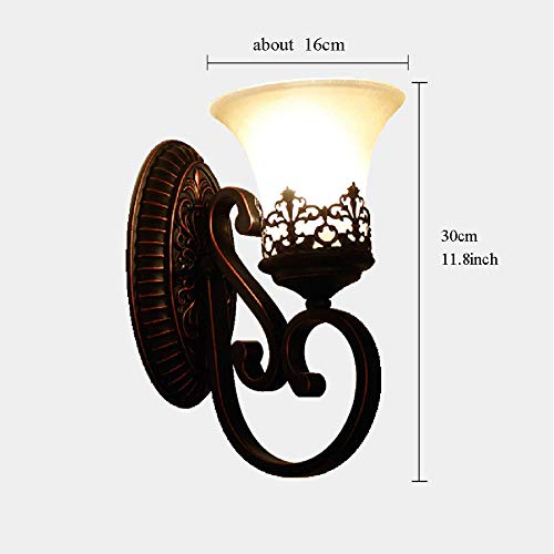 Lámparas de pared vintage interior E27 de 2 luces para comedor pasillo y sala de estar 8