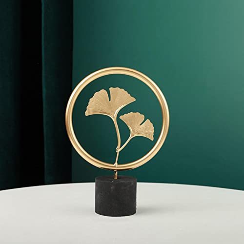 Artesanato de folha de ginkgo nórdico metal ouro - Móveis Criativos Artesanato Folhas Escultura - De