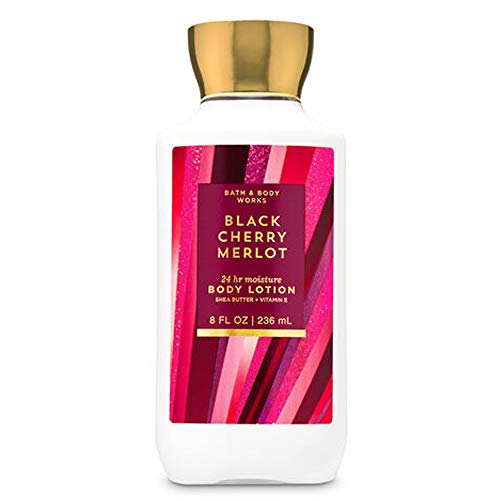 Bath & Body Works Black Cherry Merlot 2019 Edition 24 hr Moisture Super Smooth Body Lotion Shea Butter and Vitamin E 8 fl oz / 236 mL