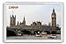 AWS Magnete in PVC Rigido Londra Inghilterra Souvenir Gadget London England calamita Fridge Magnet Magnete da frigo in plastica Dura con Immagine Fotografica Big Ben e Parlamento Città City Metropoli