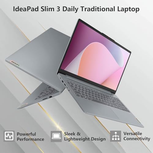Image of Lenovo IdeaPad Slim 3 Laptop, 15.6 Inch FHD Display, AMD Ryzen 5 5625U, 16GB RAM, 512GB SSD, Backlit KB, SD Card Reader, Webcam, HDMI, Wi-Fi 6, Windows 11 Pro, with Microsoft 365 for The Web