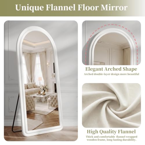 Image of Koonmi 71 inchx32 inch Arched Full Length Mirror, Floor Mirror with Stand