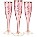 12 Set Champagnerflöten Sektkelche Wiederverwendbare Stapelbare 200 ml/ 6,5 Unzen Elegante Sektgläser Glitzernde Hochzeit Champagner Gläser für Geburtstag Jahrestag (Rose Gold)