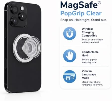 Magnetic Phone Grip for MagSafe, Phone Grip Stand for Most of Phones