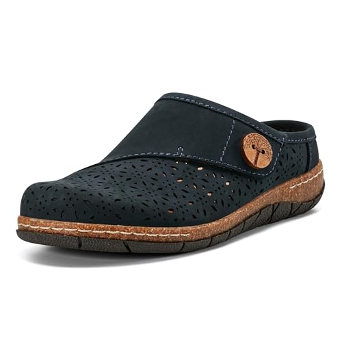 Earth® Erinn Casual Slip-on Flat Clogs, Dark Blue 400, 9 W