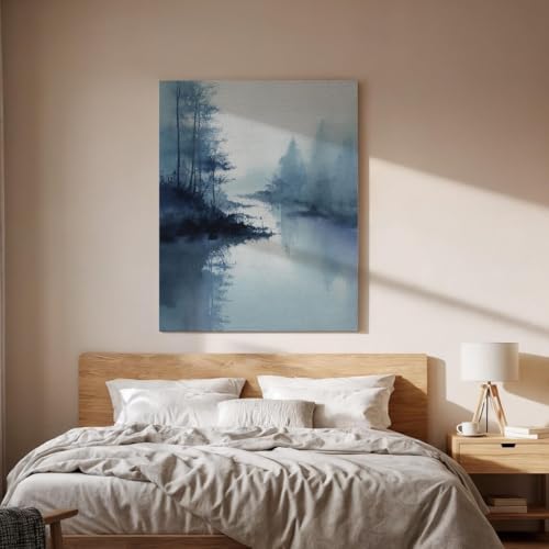 Tableau sur toile lac brumeux pour apaiser votre intérieur