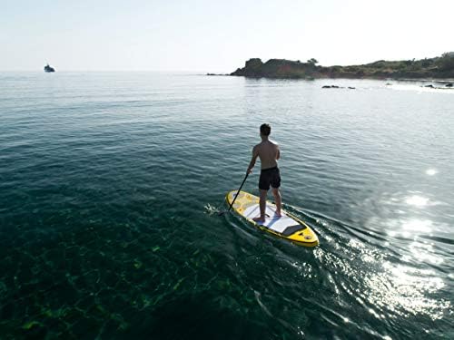 Aqua Marina Vibrant Youth, Inflatable Stand Up Paddle Board (iSUP) Package, 244 cm Length, Yellow