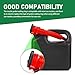 Flygun 10 Pieces Car Fuel Tank Spout Seal, O-Ring OD 1.5 Inches, ID 1.2 Inches Washable Rubber Gasket, Spout Closure Fastener Accessory, Universal for Most Cars (Black)