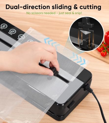 Image of Smart Saver Automatic Vacuum Sealer Machine for Food Storage | Dry & Moist Modes | External Vacuum System | One Touch Food Sealer with 10 Vacuum Bags | Kitchen Food Preservation & Sous Vide Compatible