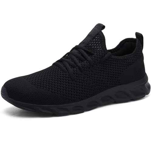 Foto von Damyuan Herren Laufschuhe Turnschuhe Sportschuhe Running Sneaker Freizeit Straßenlaufschuhe Fashion Leichtgewichts Atmungsaktiv Walkingschuhe Outdoor Fitness Jogging Sportsschuhe Schwarz 42 EU