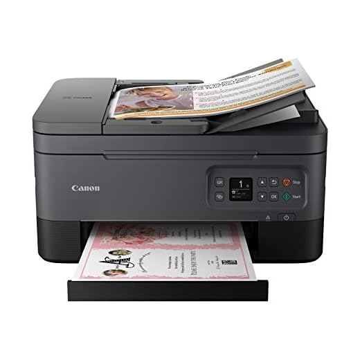 Canon TR7020 All-in-One Wireless Printer for Home Use,Black, Compact (4460C002)