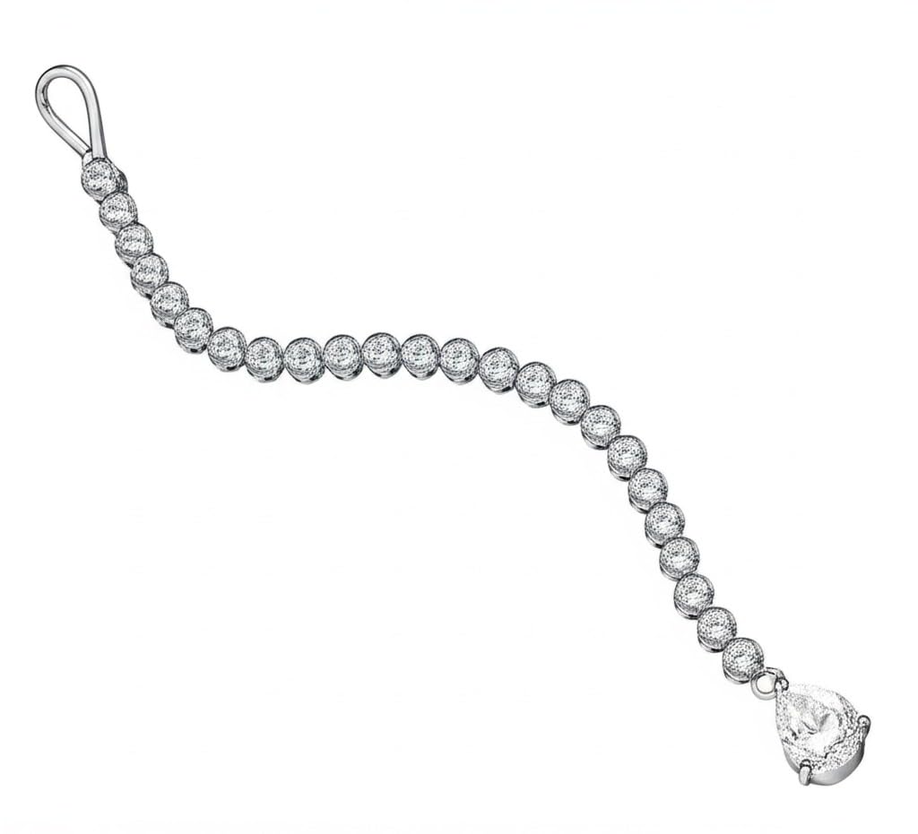 Latest Design Beautiful AD/American Diamond Studded Rhodium Plated Crystal Maang Tikka for Women and Girls