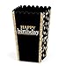 Big Dot of Happiness Adult Happy Birthday - Gold - Birthday Party Favor Popcorn Treat Boxes - Set of 12