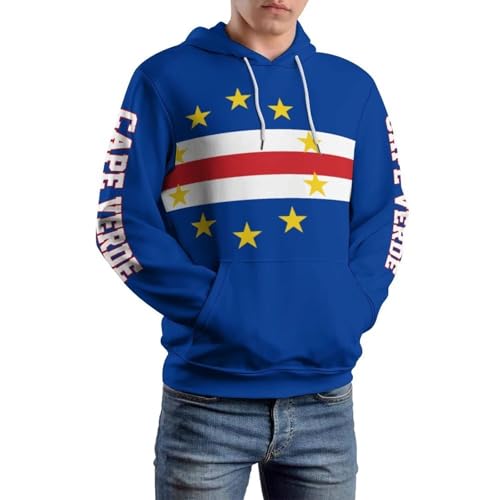 Vêtements de sport sweat à capuche imprimé drapeau Cap-Vert décontracté