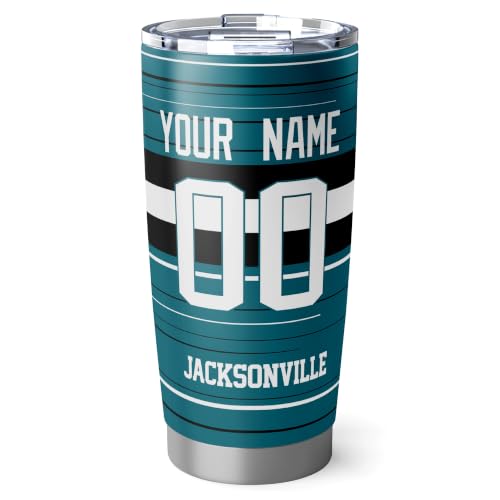 Image of Jacksonville Tumbler 20oz Travel Mug Gifts Custom Name Number