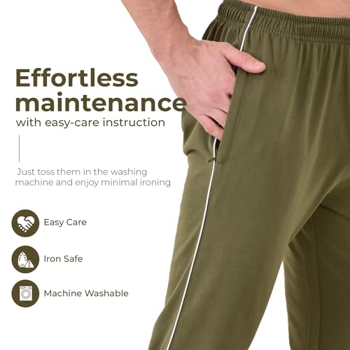 Image of Cotton Track Pant for Men | Lower for Man | Comfortable Lower Men with Zip Pocket for Gym, Sports & Casual Wear