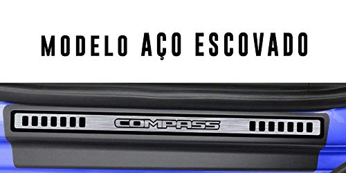 Soleira Resinada Premium Jeep Compass 2017 18 19 8 Peças