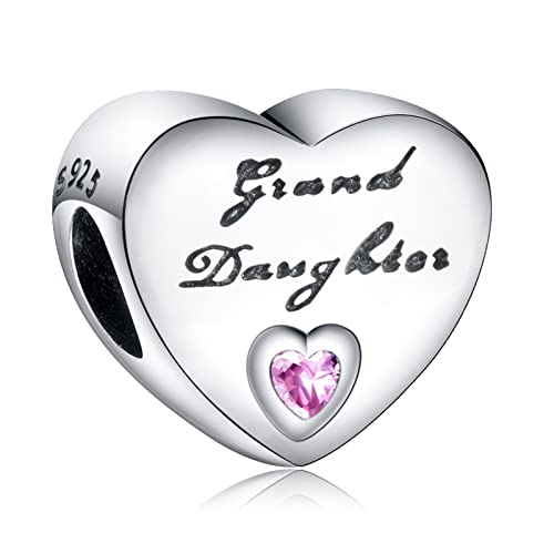 LaMenars Donna Nipote Sorella Figlia Mamma Figlia e Madre Familiari Charm per Bracciali Ciondoli in Argento 925 Perline per Collane Pendenti per Compleanno Festa della Mamma Regalo di Natale