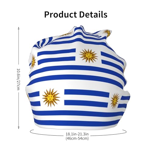 Flag of Uruguay Children Hip Hop Knitted Hat Kids Elastic Leisure Knit Cap Warm Sleep Beanies Black2