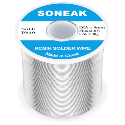 Image of 60 /40 Tin Lead Solder Wire, Reliable Wire Soldering for Electronics, Plumbing, and DIY Projects (1.0mm 500g)