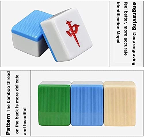Boutique Mahjong juego tradicional chino azul miniatura 5