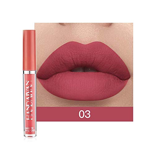 6 PCS Matte Liquid Lipstick Makeup Set, Matte Velvety Long-Lasting Wear Non-Stick Cup Not Fade Waterproof Lip Gloss (Set A) - Thumbnail 4