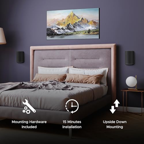 Sound bass ERA100 Wall Mount Bracket, Low Profile, White, Single Unit, Compatible with Sonos ERA 100 Speaker, Complete with All Fixing Hardware