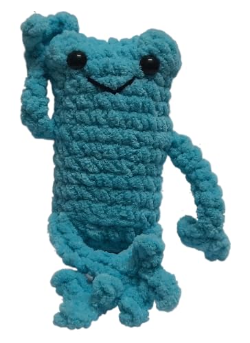 Crochet Artwork Amigurumi Handmade Soft Plush Leggy Frog Toy (Blue) (B0C24XJFNK) Amazon Price History, Amazon Price Tracker
