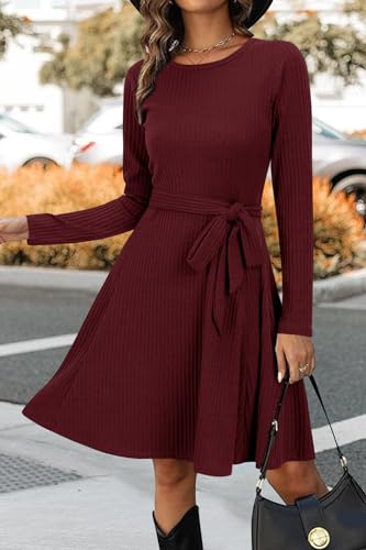 Image of Newshows Women's Sweater Pockets Fall Winter Teacher Work Casual Dress