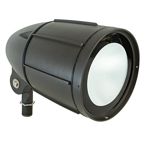 Newhouse Lighting BLF30BRZ 30-Watt Die-Cast Aluminum LED Bullet Flood Outdoor, Weatherproof Landscape Lighting 3085 Lumens, 3000K Warm White, 1/2