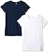 Produktbild Clementine Mädchen Big Everyday T-Shirts Crew, 2er-Pack, Weiß/Marineblau, Größe XL