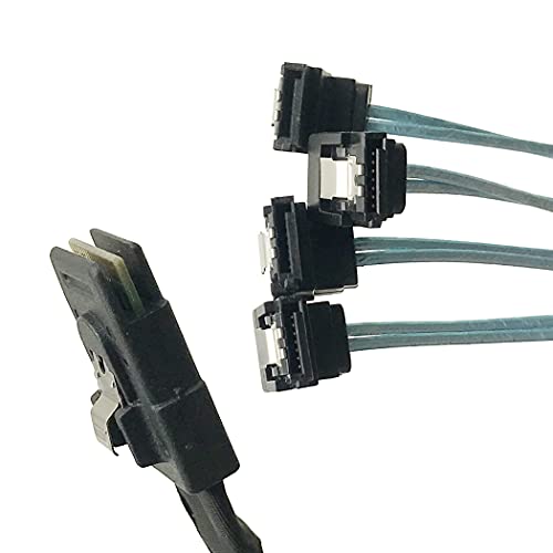 Cable Interno Mini SAS 36pin a SATA 7pin Angular 0.5m Seadream miniatura 3