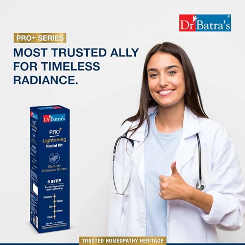Image of Dr Batra's PRO+ Lightening Facial Kit, Enriched with Echinacea extracts & B3, Reduces Blemishes, Face Wash for Clean Skin, Protection from Sun Damage, Moisturized Skin (250g)