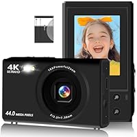 Amazon | デジカメ4K 小型デジタルカメラ ポケットカメラ4400万