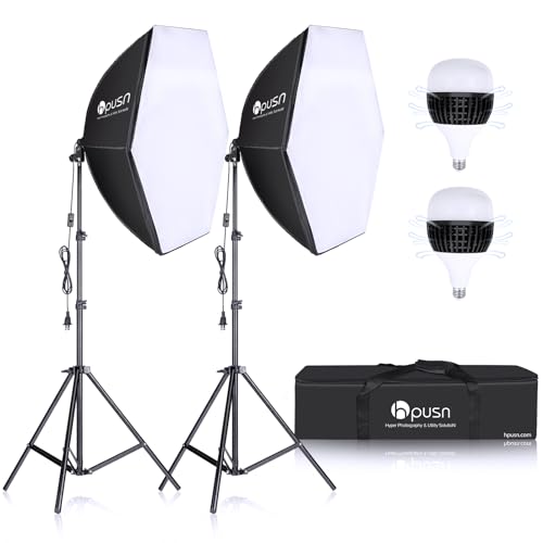 Amazon | HPUSN ソフトボックス照明キット 2x76x76cm