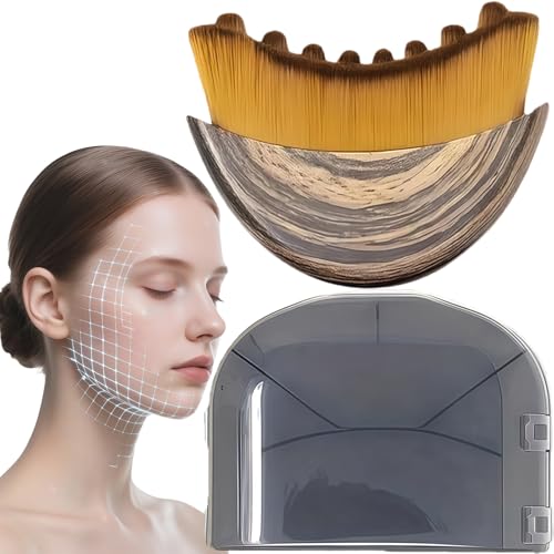 Lymphatic Drainage Brush for Face & Body - Contour Massage Tool for Jawline, Chin, and Neck Sculpting, Ergonomic Design for Precise Skin Fit, Skin Care