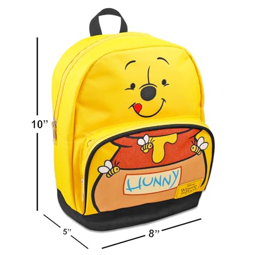 Winnie the Pooh Mini Backpack Set - 10” Canvas Winnie the Pooh Backpack with Front Pocket Plus Bottle | Winnie the Pooh Backpack Bundle4