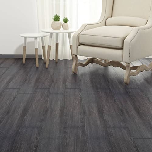LAPOOH Lamas de Suelo PVC Autoadhesivas Negro y Blanco 2,51m² 2mm, Suelo Autoadhesivo, Tarima Flotante para Suelos, Parquet Laminado para Suelo, Vinilico Click, Piso De Autoadhesivo