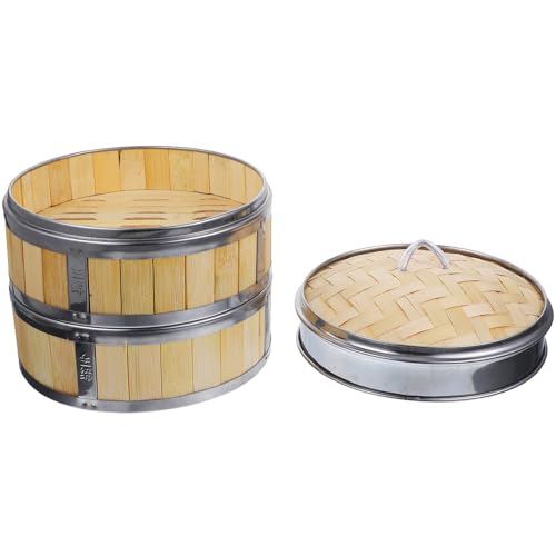 OSOLADY 多機能竹製蒸籠 食品蒸し器 バスケット 家用 蒸し野菜 魚 肉 米料理対応 繰り返し使用可能で清掃簡単