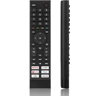 Replacement TV Remote Control ERF3J80H Compatible for Hisense 4K UHD Smart TV 75A6G 70A6G 65A6G 60A6G 55A6G 50A6G 43A6G 55U68G 65U68G 55U6G 50U6G 65U6G 75U6G 50U68G 75U68G with Shortcut Buttons