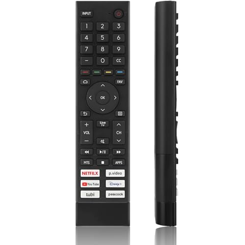 Replacement TV Remote Control ERF3J80H Compatible for Hisense 4K UHD Smart TV 75A6G 70A6G 65A6G 60A6G 55A6G 50A6G 43A6G 55U68G 65U68G 55U6G 50U6G 65U6G 75U6G 50U68G 75U68G with Shortcut Buttons