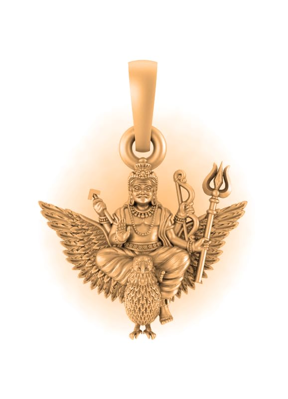 Pendentif Shani Dev argent 925 contre les énergies négatives