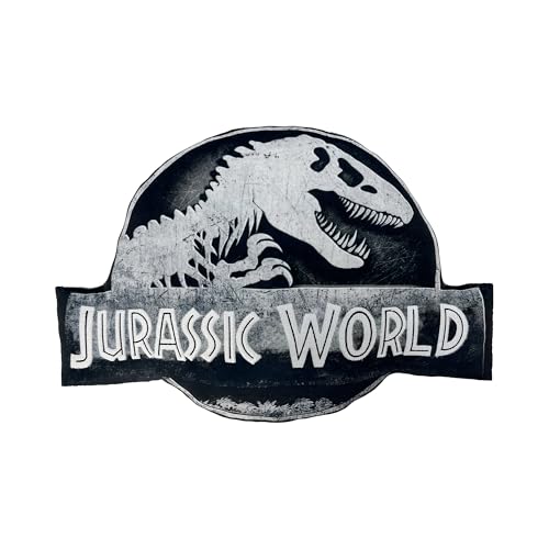 Image of Northwest Jurassic World Stone Logo Cloud Pillow 12 inch - Plush Dinosaur Stuffed Toy for Kids & Adults, Soft Bedroom Decor, Gift for Boys & Girls